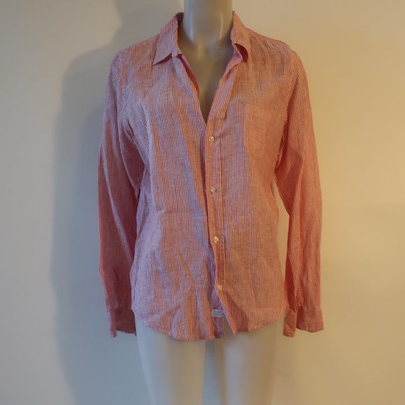 Frank & Eileen Red Striped Button Down Shirt - Picture 1 of 9